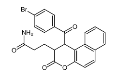 3-[1-(4-Bromo-benzoyl)-3-oxo-2,3-dihydro-1H-benzo[f]chromen-2-yl]-propionamide Structure