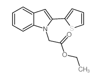 Ethyl [2-(2-thienyl)-1H-indol-1-yl]acetate Structure