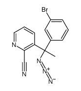 3-[1-azido-1-(3-bromophenyl)ethyl]pyridine-2-carbonitrile Structure