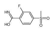 2-fluoro-4-methylsulfonylbenzamide结构式