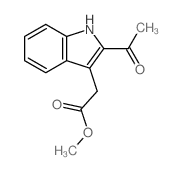 1H-Indole-3-aceticacid, 2-acetyl-, methyl ester structure