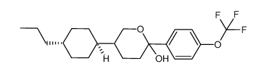 5-(4-Propyl-cyclohexyl)-2-(4-trifluoromethoxy-phenyl)-tetrahydro-pyran-2-ol结构式