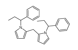 1-(1-phenylpropyl)-2-[[1-(1-phenylpropyl)pyrrol-2-yl]methyl]pyrrole结构式