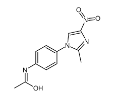 N-[4-(2-methyl-4-nitroimidazol-1-yl)phenyl]acetamide结构式