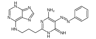 5-phenyldiazenyl-2-[3-(7H-purin-6-ylamino)propyl]pyrimidine-4,6-diamine Structure