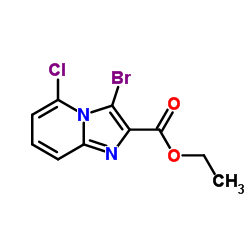 3-Bromo-5-chloroimidazo[1,2-a]pyridine-2-carboxylic acid ethyl ester structure