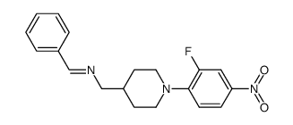 benzylidene[1-(2-fluoro-4-nitrophenyl)piperidine-4-ylmethyl]amine结构式