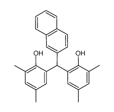 2-[bis(2-hydroxy-3,5-dimethylphenyl)methyl]naphthalene结构式