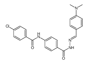 4-[(4-chlorobenzoyl)amino]-N-[(E)-[4-(dimethylamino)phenyl]methylideneamino]benzamide Structure