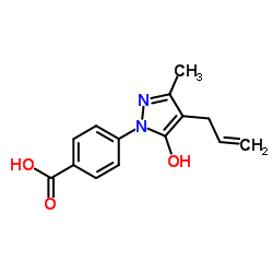 4-(4-Allyl-5-hydroxy-3-methyl-1H-pyrazol-1-yl)benzoic acid结构式