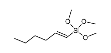 trans-1-(trimethoxysilyl)hex-1-ene结构式