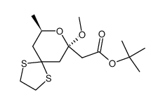 ((7S,9R)-7-Methoxy-9-methyl-8-oxa-1,4-dithia-spiro[4.5]dec-7-yl)-acetic acid tert-butyl ester结构式