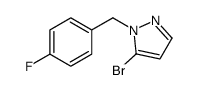 5-bromo-1-[(4-fluorophenyl)methyl]pyrazole结构式