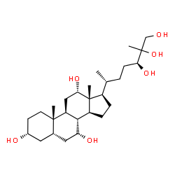 cholestane-3,7,12,24,25,26-hexol结构式