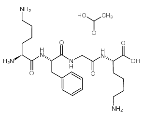 H-Lys-Phe-Gly-Lys-OH acetate salt Structure