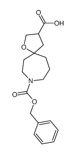 8-(Benzyloxycarbonyl)-1-oxa-8-azaspiro[4.6]undecane-3-carboxylicacid结构式