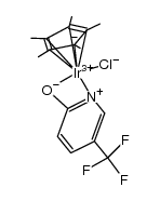 [(C5(CH3)5)IrCl(5-trifluoromethyl-2-hydroxypyridine(-H))]结构式