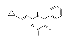 (E)-methyl 2-(3-cyclopropylacrylamido)-2-phenylacetate结构式