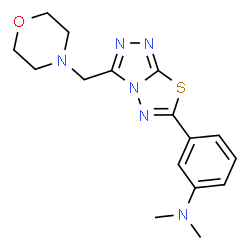 N,N-dimethyl-N-{3-[3-(4-morpholinylmethyl)[1,2,4]triazolo[3,4-b][1,3,4]thiadiazol-6-yl]phenyl}amine结构式