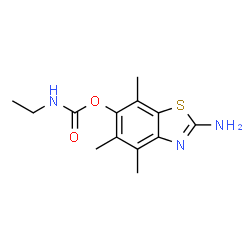 Carbamic acid,ethyl-,2-amino-4,5,7-trimethyl-6-benzothiazolyl ester (9CI)结构式