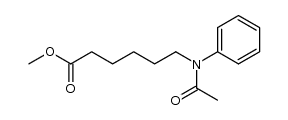 methyl 6-(N-phenylacetamido)hexanoate结构式