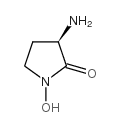 R(+)-3-氨基-1-羟基-2-吡咯烷酮结构式