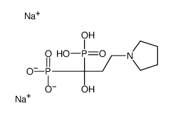 disodium,(1-hydroxy-1-phosphonato-3-pyrrolidin-1-ylpropyl)phosphonic acid Structure