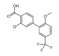 2-chloro-4-[2-methoxy-5-(trifluoromethyl)phenyl]benzoic acid Structure