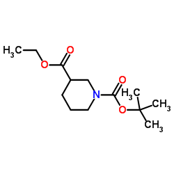 N-Boc-3-哌啶甲酸乙酯结构式