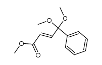 (E)-methyl 4,4-dimethoxy-4-phenylbut-2-enoate结构式