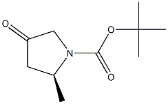 (S)-tert-butyl 2-Methyl-4-oxopyrrolidine-1-carboxylate structure