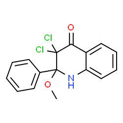 4(1H)-Quinolinone,3,3-dichloro-2,3-dihydro-2-methoxy-2-phenyl-结构式