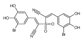 3-(3-bromo-4,5-dihydroxyphenyl)-2-[2-(3-bromo-4,5-dihydroxyphenyl)-1-cyanoethenyl]sulfonylprop-2-enenitrile结构式