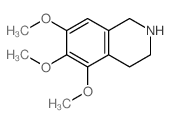 Isoquinoline,1,2,3,4-tetrahydro-5,6,7-trimethoxy- Structure