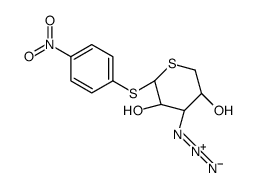 (2S,3R,4S,5S)-4-azido-2-(4-nitrophenyl)sulfanylthiane-3,5-diol结构式