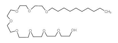 Octaethylene glycol monodecyl ether structure