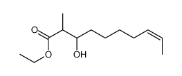 ethyl 3-hydroxy-2-methyldec-8-enoate结构式