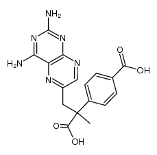 4-(2-carboxy-1-(2,4-diaminopteridin-6-yl)propan-2-yl)benzoic acid结构式