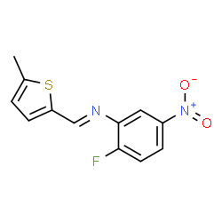 (2-fluoro-5-nitrophenyl)[(5-methyl-2-thienyl)methylene]amine structure