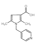 2,5-DIMETHYL-1-(PYRIDIN-4-YLMETHYL)-1H-PYRROLE-3-CARBOXYLIC ACID structure