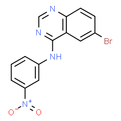 6-Bromo-N-(3-nitrophenyl)-4-quinazolinamine structure