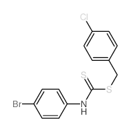 Carbamodithioic acid,(4-bromophenyl)-, (4-chlorophenyl)methyl ester (9CI) structure