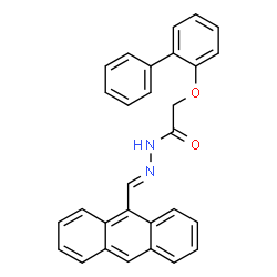 N'-[(E)-anthracen-9-ylmethylidene]-2-(biphenyl-2-yloxy)acetohydrazide结构式