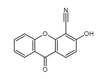 4-cyano-3-hydroxyxanthen-9-one Structure