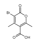 5-bromo-2,4-dimethyl-6-oxo-6H-pyran-3-carboxylic acid结构式