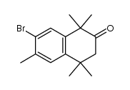 7-bromo-1,1,4,4,6-pentamethyl-1,3,4-trihydronaphthalene-2-one结构式