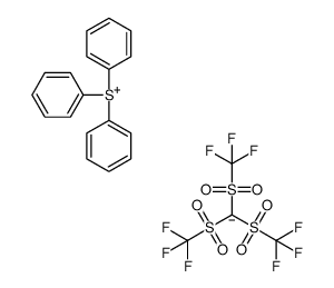 Sulfonium, triphenyl-, salt with tris(trifluoromethyl)sulfonylmethane (1:1) Structure