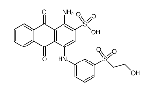 1-Amino-4-[3-(2-hydroxyethylsulfonyl)phenylamino]-9,10-dihydro-9,10-dioxo-2-anthracenesulfonic acid structure