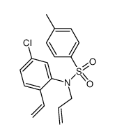 N-allyl-N-p-toluenesulfonyl-5-chloro-2-ethenylaniline结构式