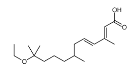 11-ethoxy-3,7,11-trimethyldodeca-2,4-dienoic acid Structure